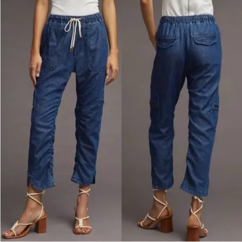 Anthropology The Cottage Pilcro Indigo Denim Joggers